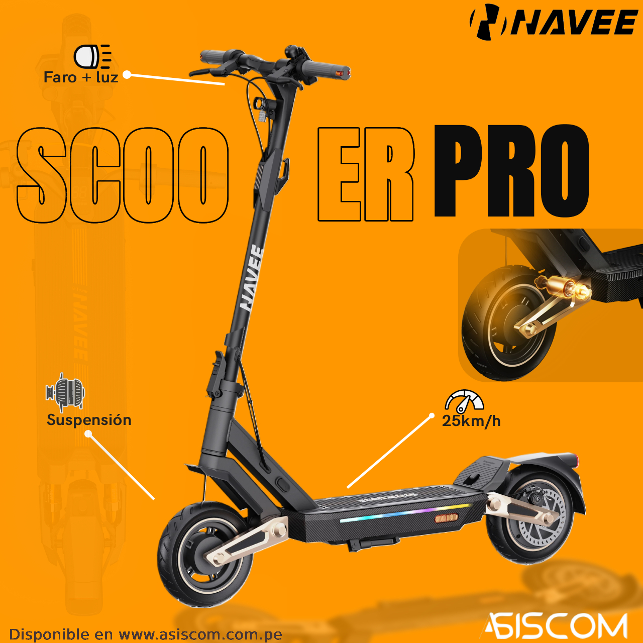 SCOOTER ELECTRICO NAVEE ST3 Pro-U 40km + Casco